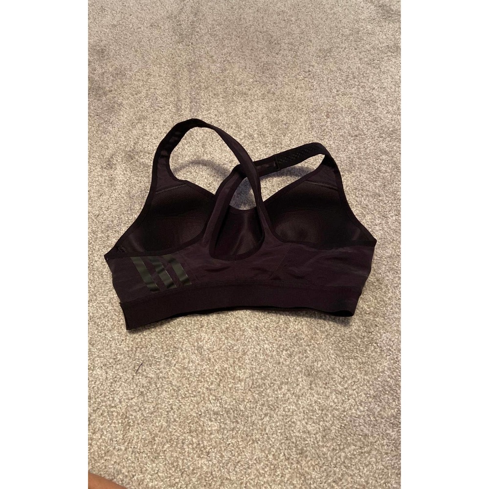 adidas Women's Black Cross-Back Sports Bra - Picture 2 of 2